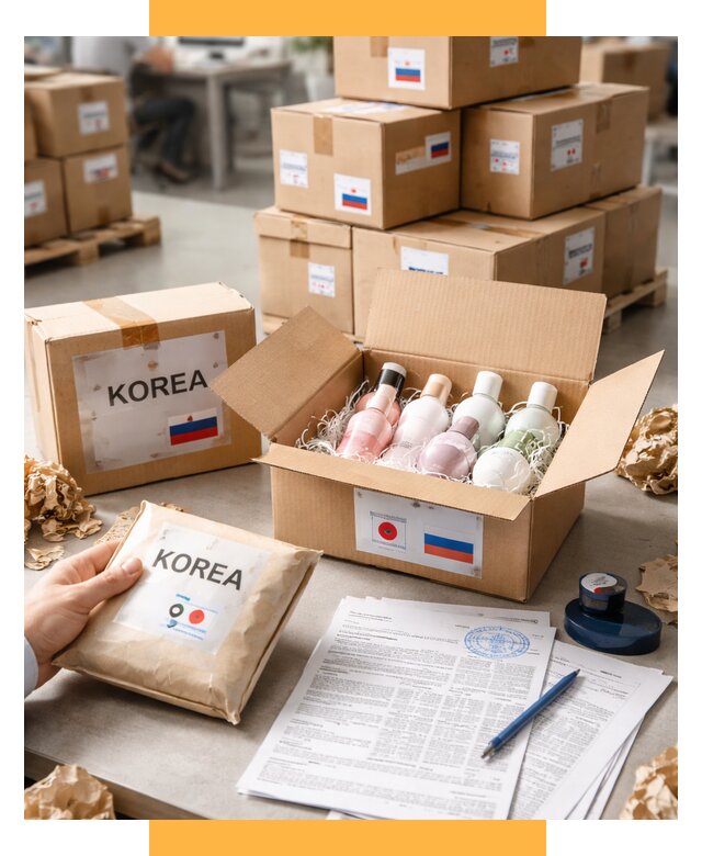Доставка косметики из Кореи от 8844 р. под ключ | СетСервис-Сгж